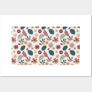 floral autumn leaves pattern Posters and Art